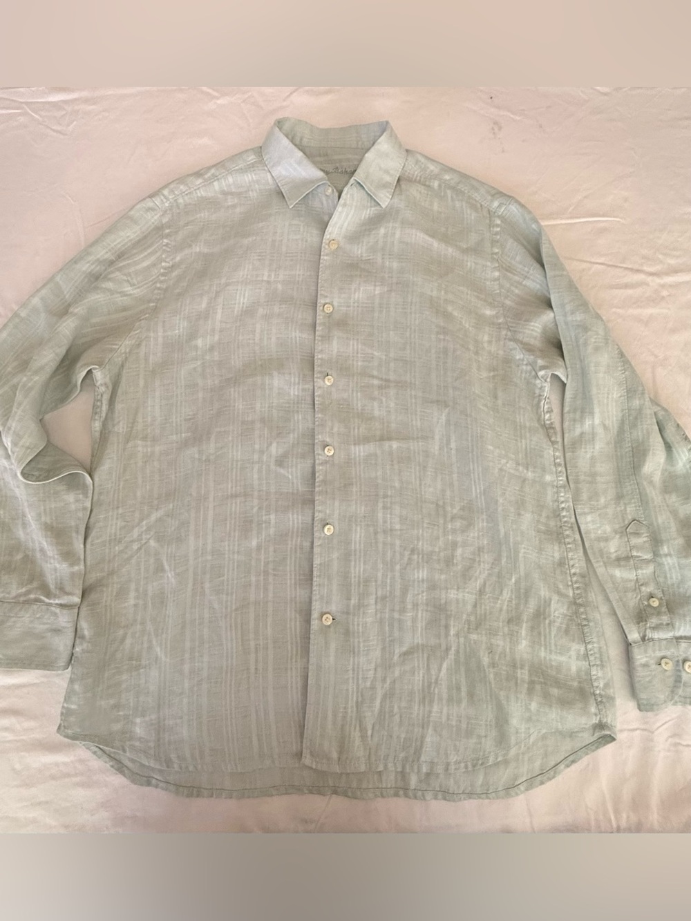 Tommy Bahama Men's 100% Linen Long Sleeve Button Up Shirt - Size Large